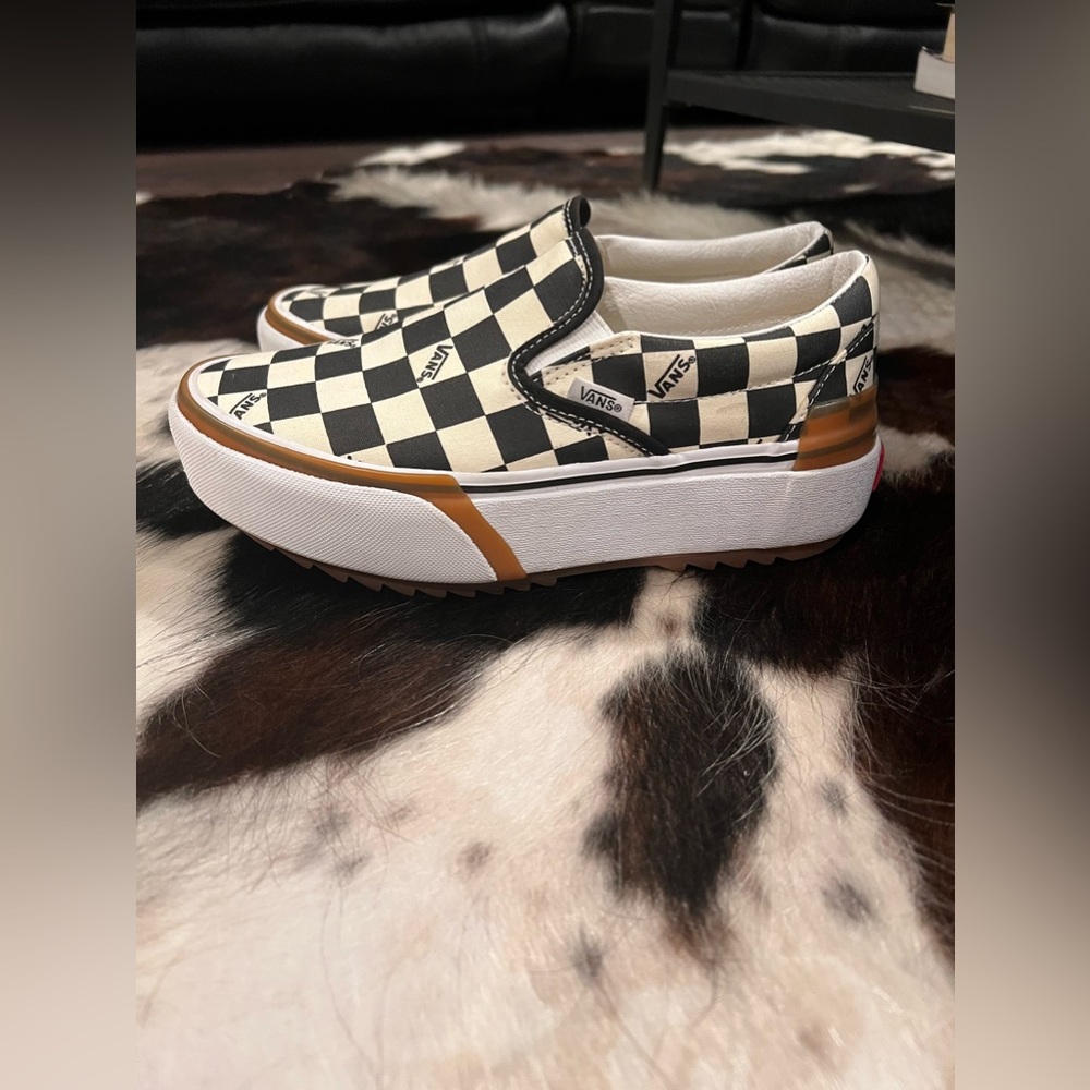 Vans Stacked checkered slip-ons DISCONTINUED- RARE